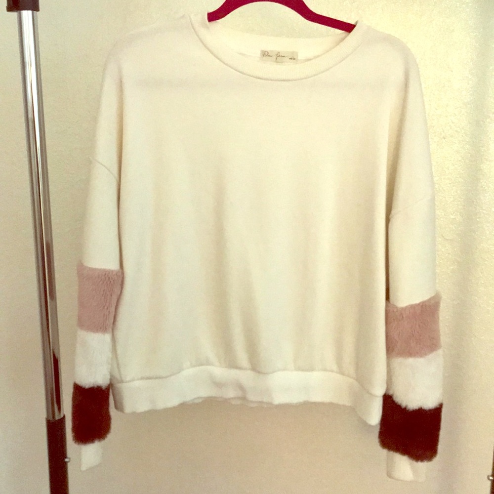 Dear Grace Fuzzy sleeve sweater.